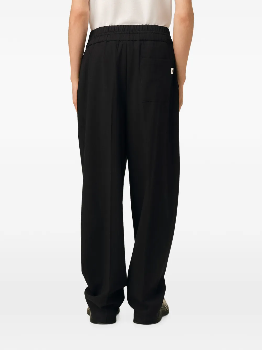 AMI Paris Broek met elastische taille Zwart