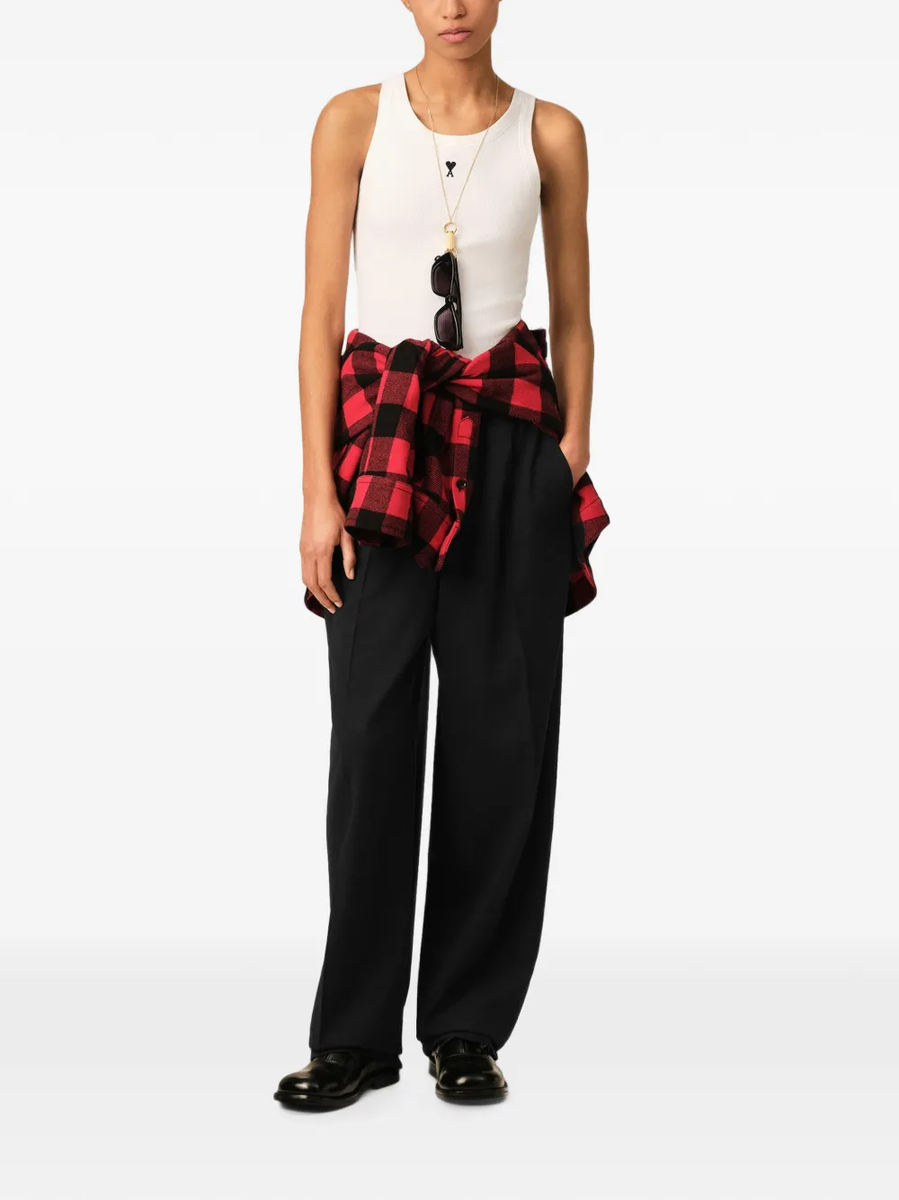 AMI Paris Broek met elastische taille Zwart
