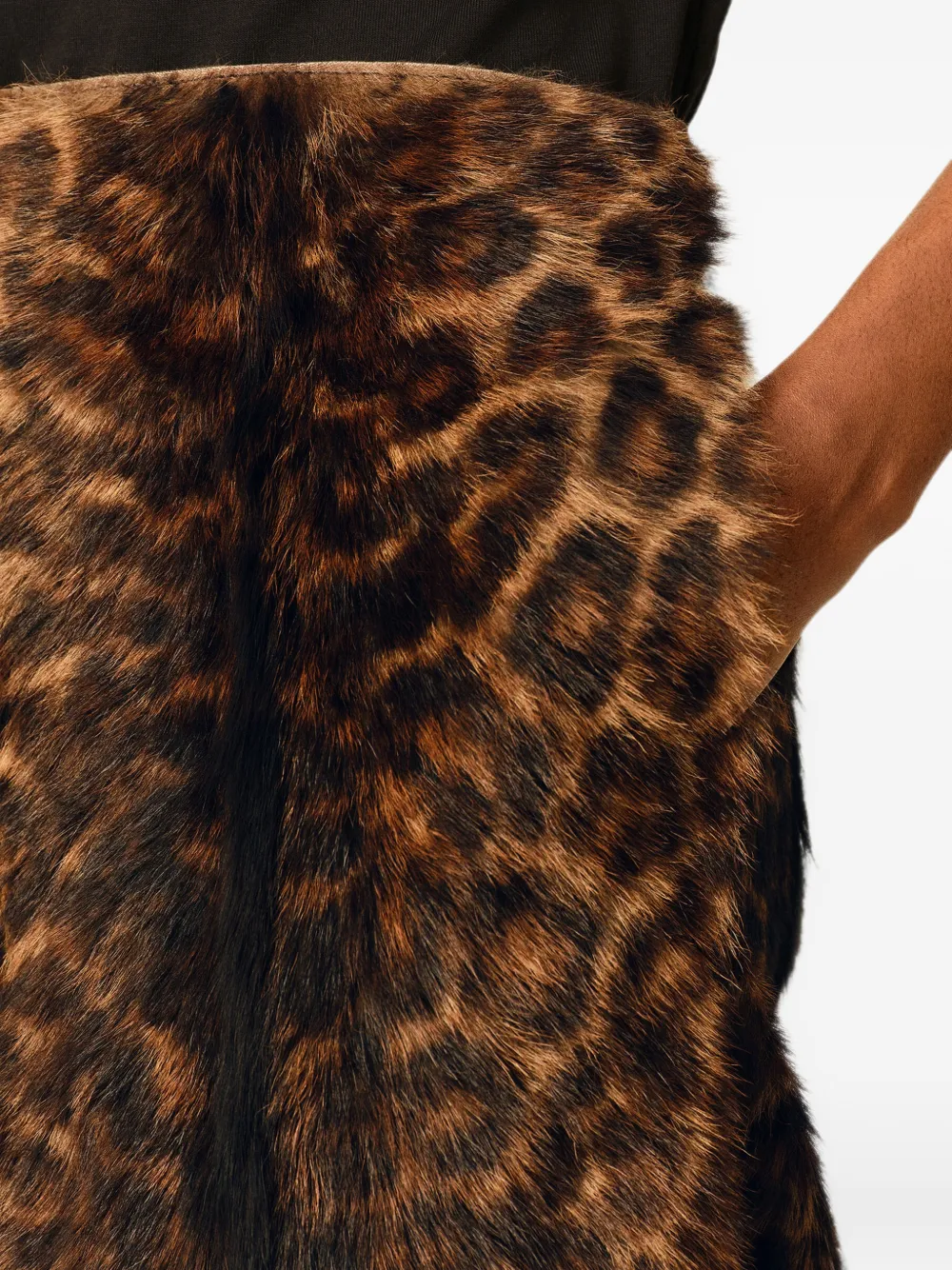 AMI Paris Midi-rok met luipaardprint Bruin