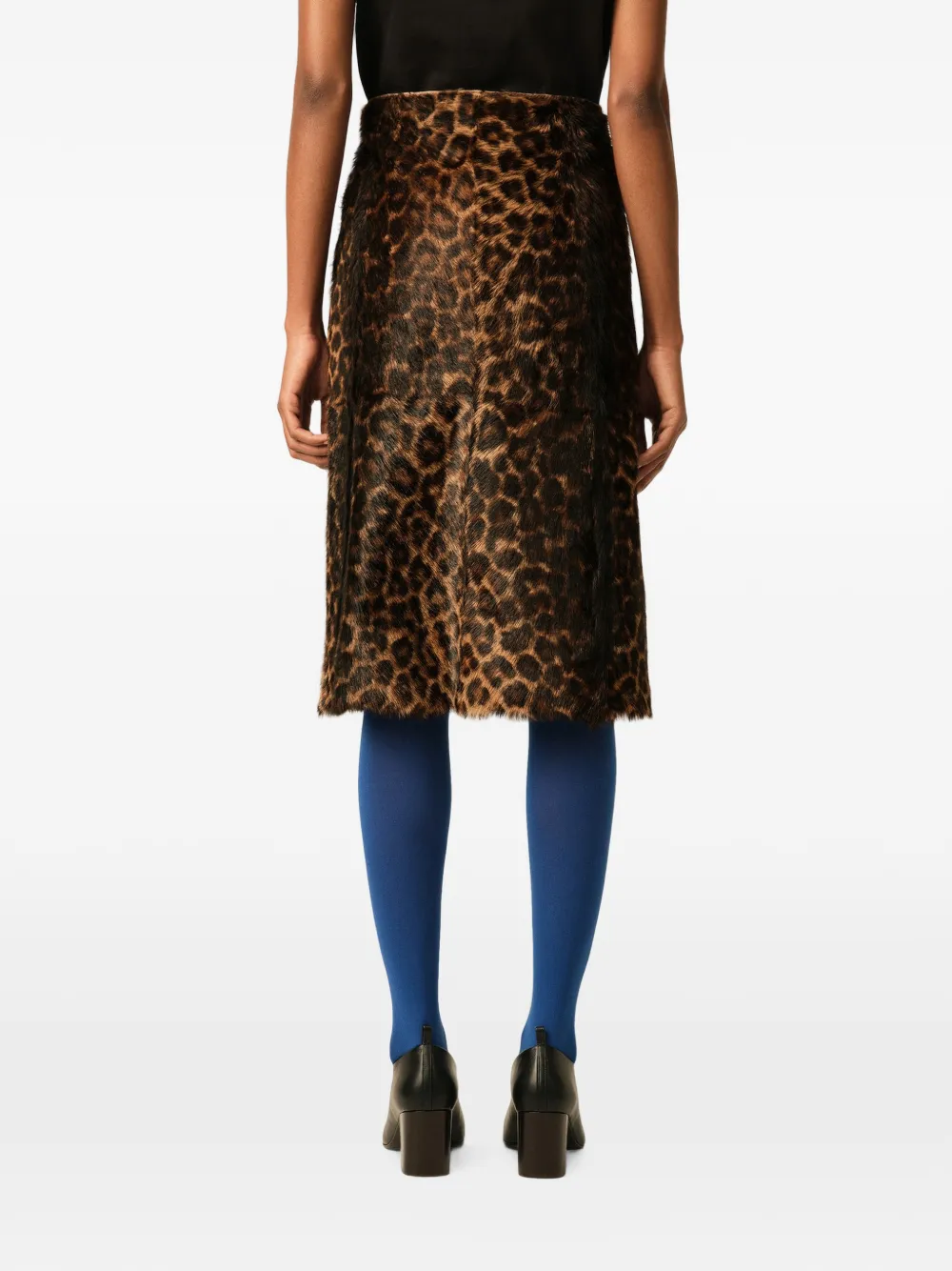 AMI Paris Midi-rok met luipaardprint Bruin