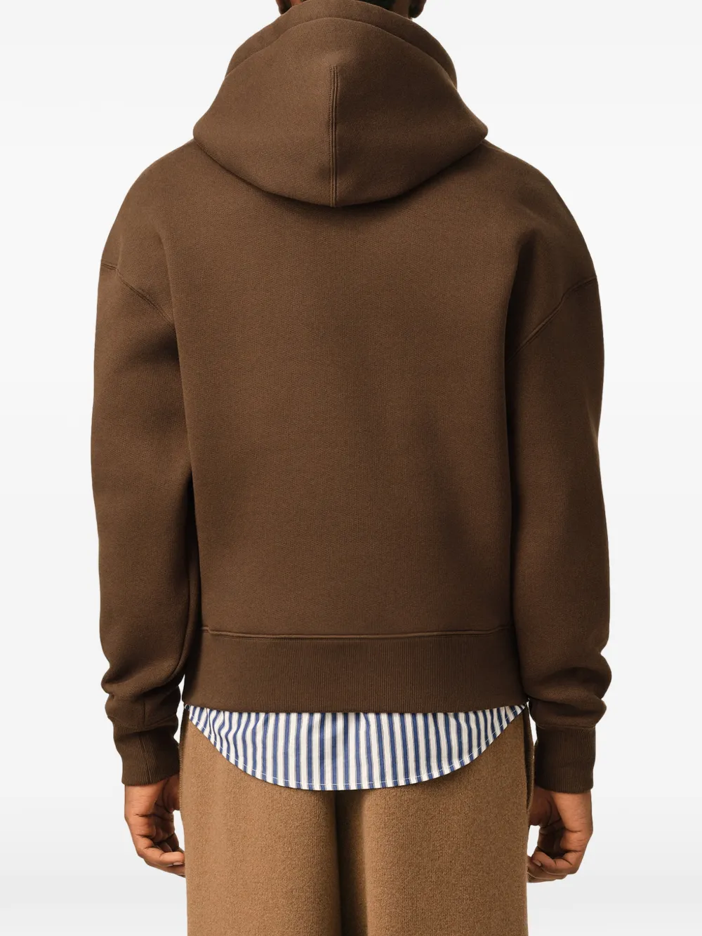 AMI Paris Katoenen hoodie met Ami de Coeur-reliëf Bruin