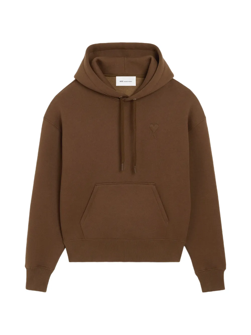 AMI Paris Felpa con cappuccio Ami de Coeur in cotone - Marrone