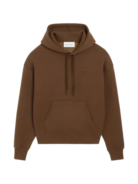 AMI Paris cotton hoodie with embossed Ami de Coeur