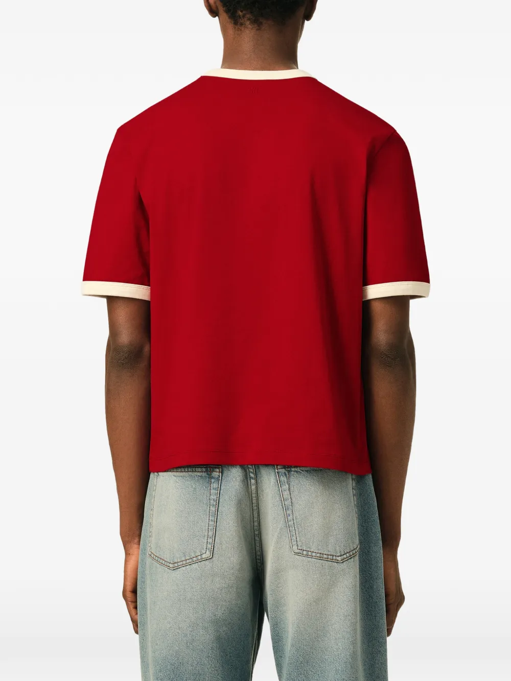 AMI Paris Katoenen T-shirt met Ami de Coeur Rood