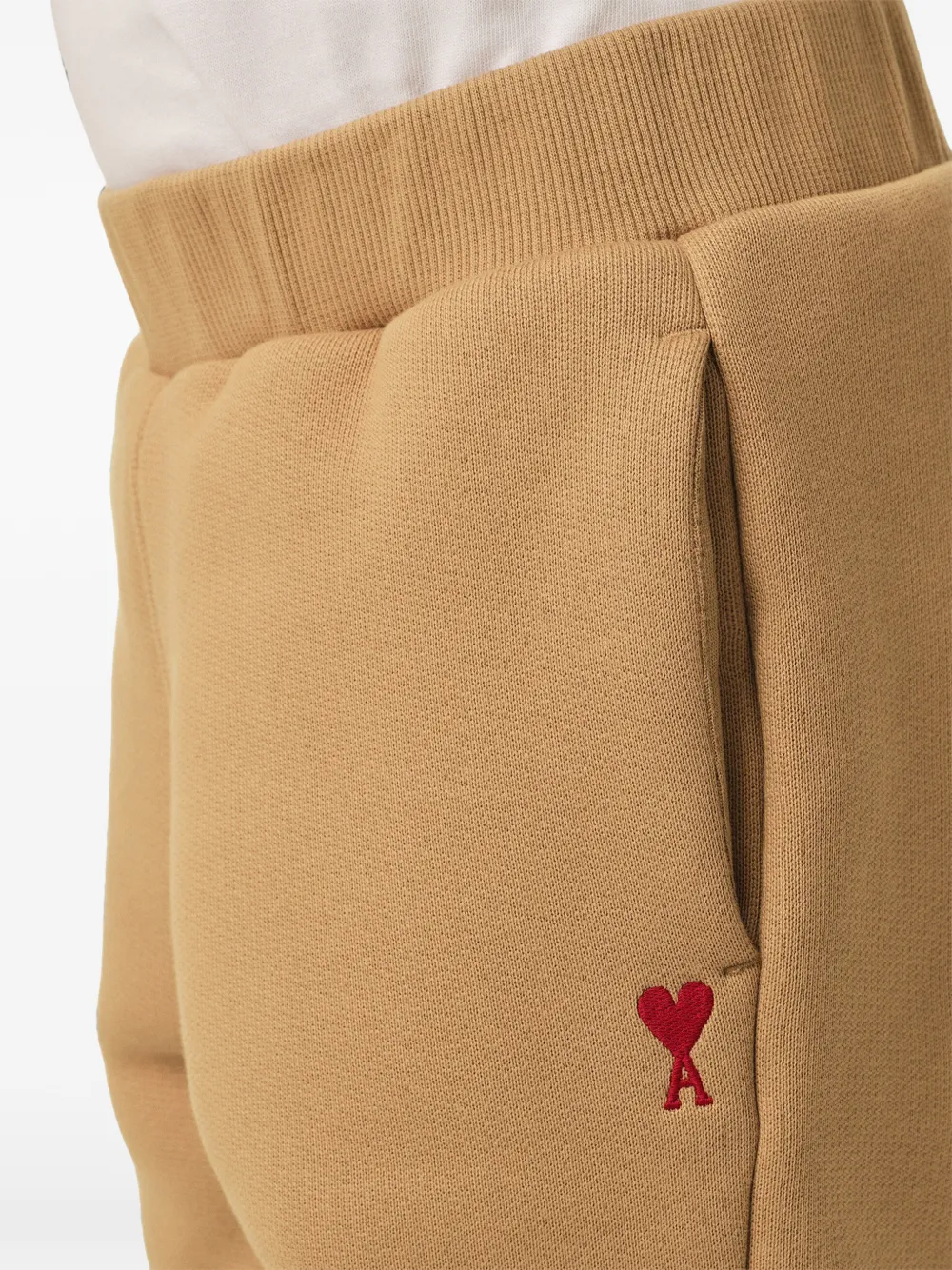 AMI Paris Katoenen trainingsbroek met Ami de Coeur Beige