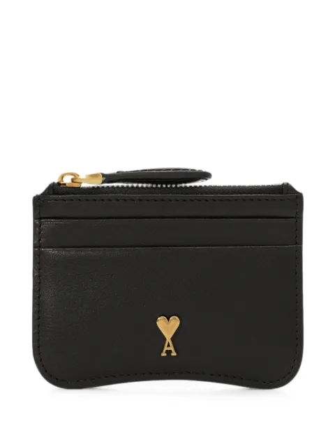 AMI Paris Paris Paris zipped cowhide-leather card holder