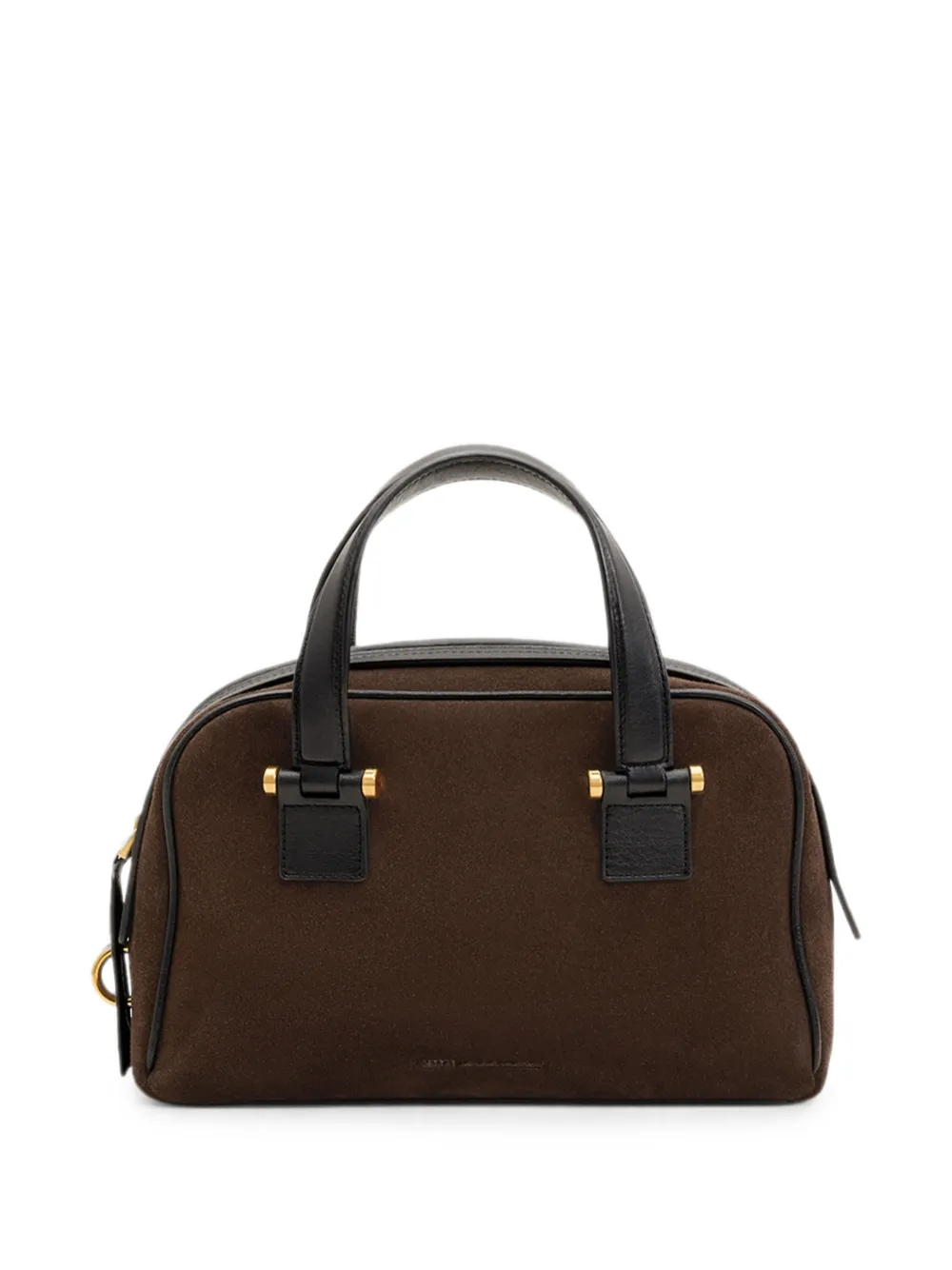 AMI Paris Kleine leren Georges bowlingtas Bruin