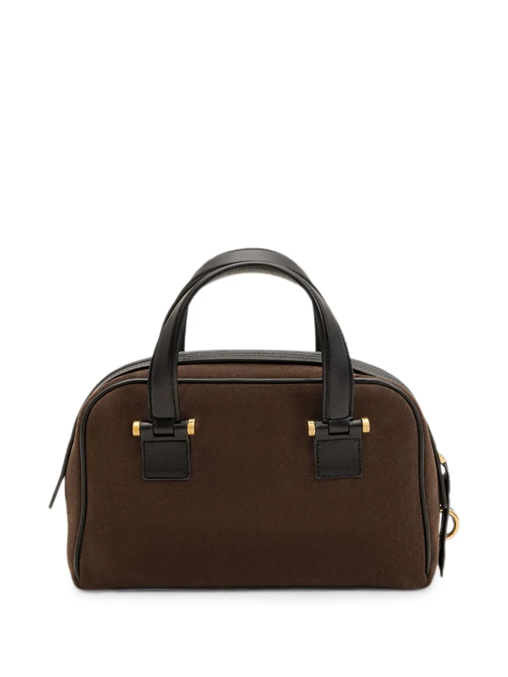 AMI Paris Kleine leren Georges bowlingtas Bruin