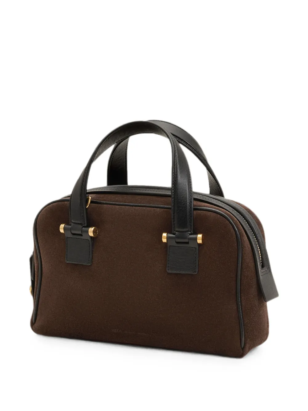 AMI Paris Kleine leren Georges bowlingtas Bruin