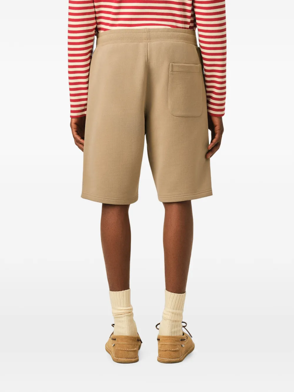 AMI Paris Katoenen shorts met Ami de Coeur-reliëf Beige