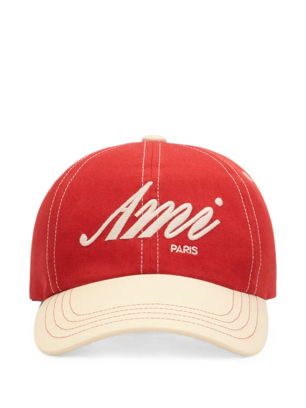 AMI Paris cotton cap with Ami Paris embroidery - Rosso
