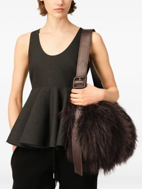 AMI Paris small lamb leather Etienne crossbody bag
