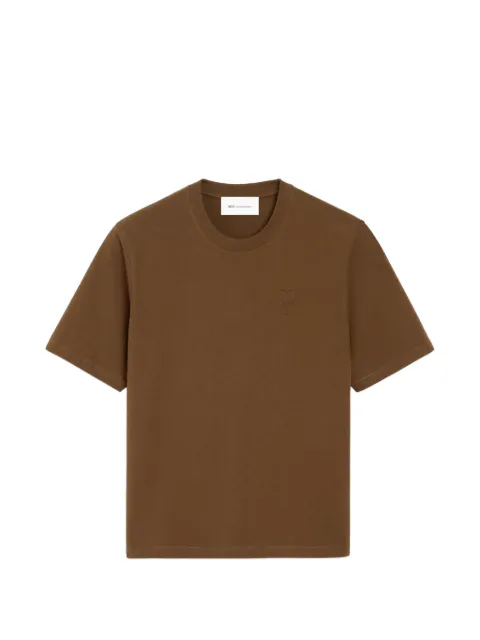 AMI Paris cotton T-shirt with embossed Ami de Coeur