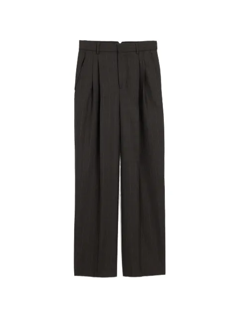 AMI Paris high-waisted wide-leg striped wool trousers