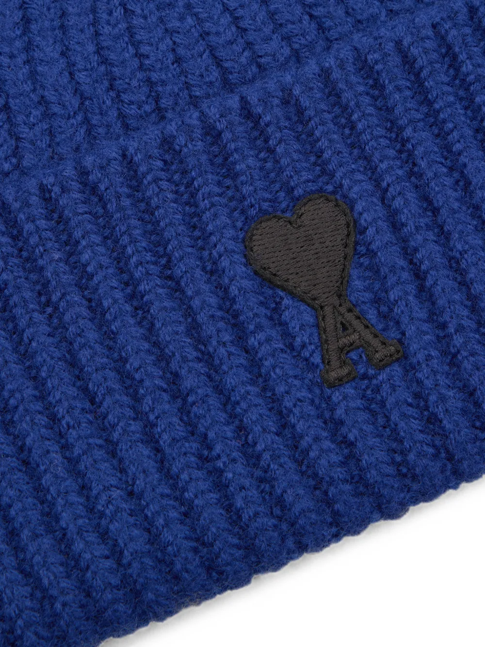 AMI Paris Wollen muts met Ami de Coeur Blauw