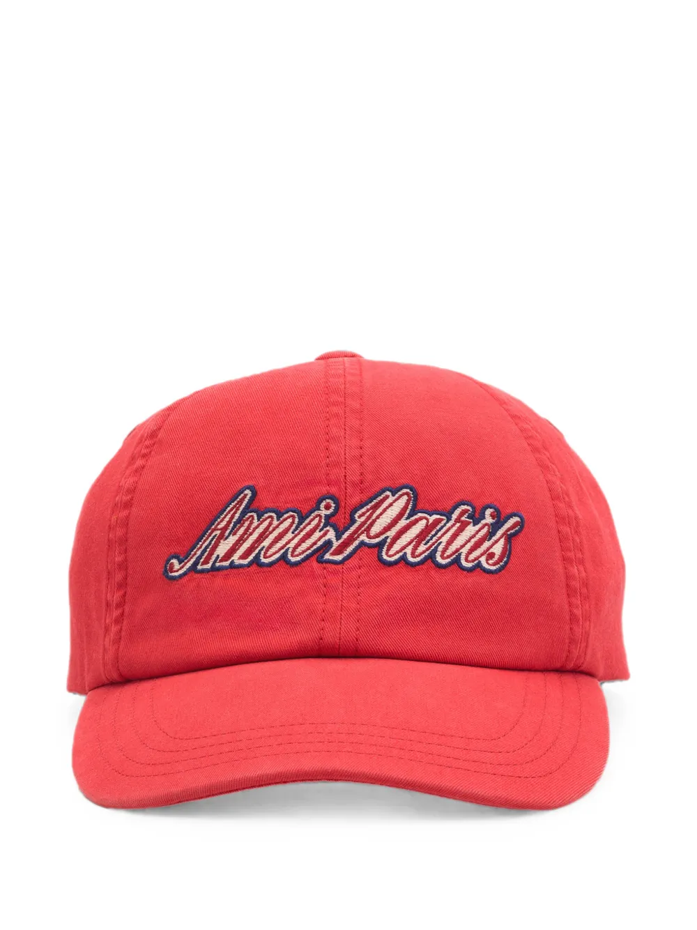 AMI Paris cotton cap with Ami Paris embroidery - Rot