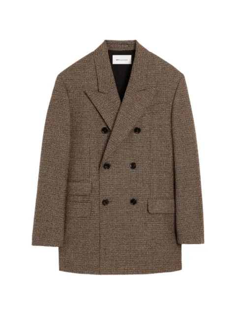 AMI Paris blazer con doble botonadura y motivo pied de poule