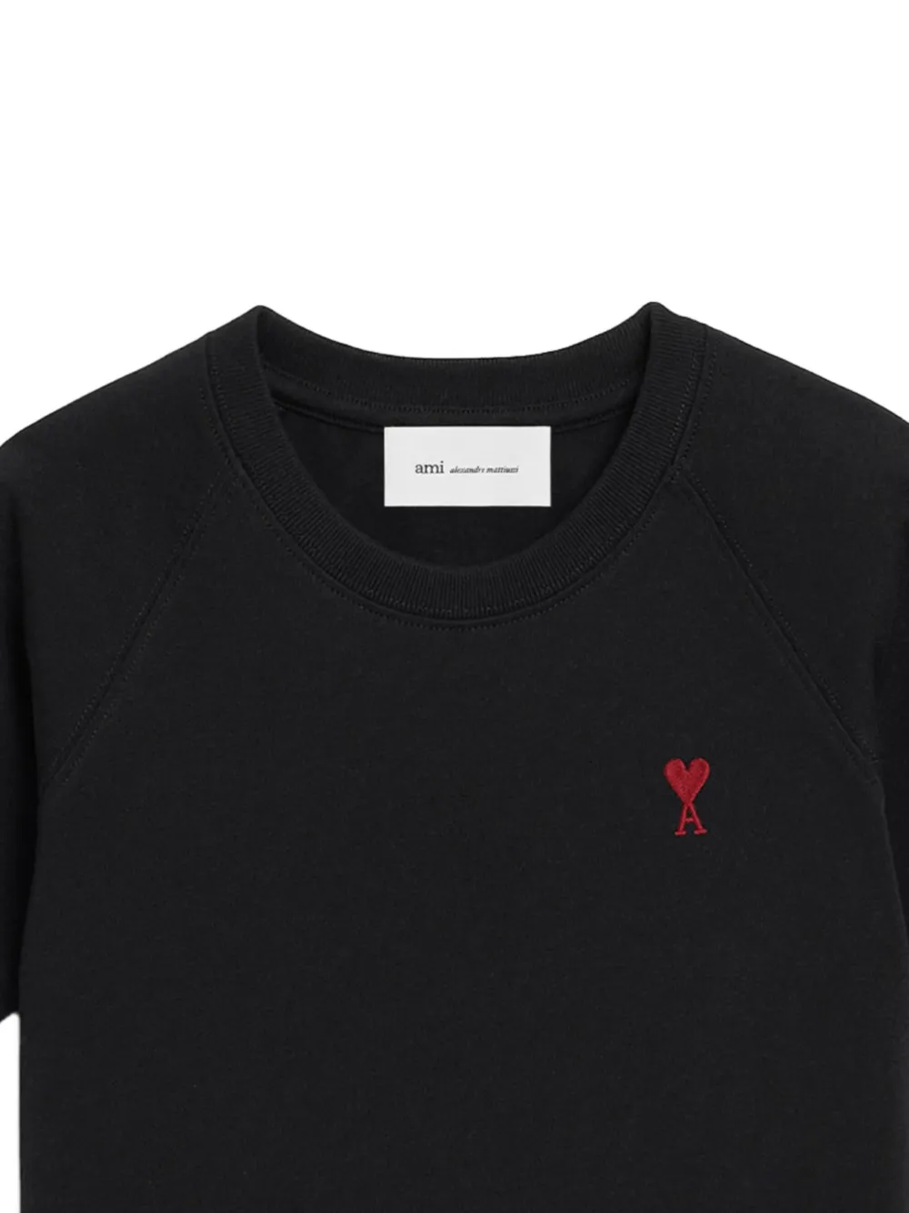 AMI Paris Katoenen T-shirt met Ami de Coeur Zwart