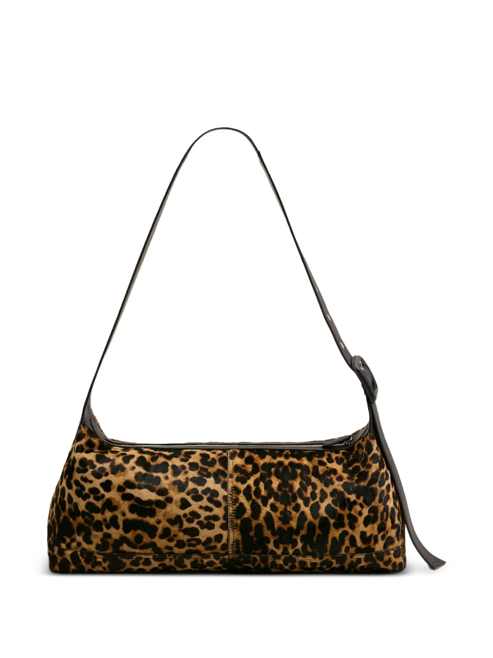 AMI Paris Kleine leren Etienne crossbodytas met luipaard-print Beige
