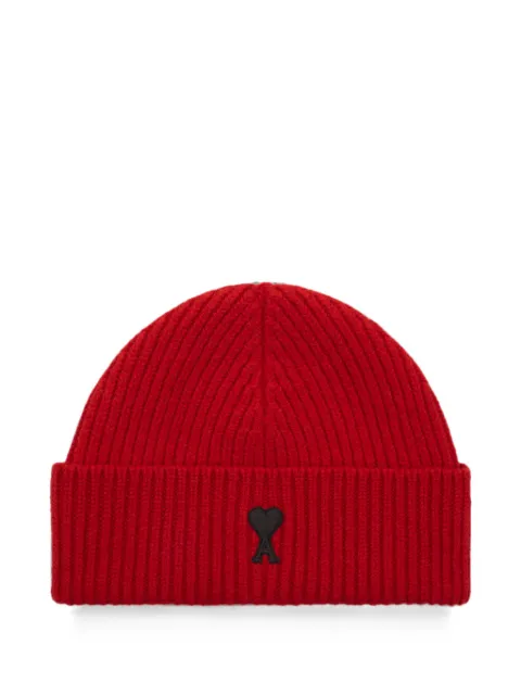 AMI Paris wool beanie with Ami de Coeur