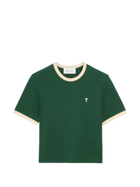 AMI Paris contrasted cotton T-shirt with Ami de Coeur