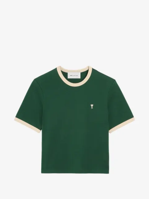 AMI Paris contrasted cotton T-shirt with Ami de Coeur