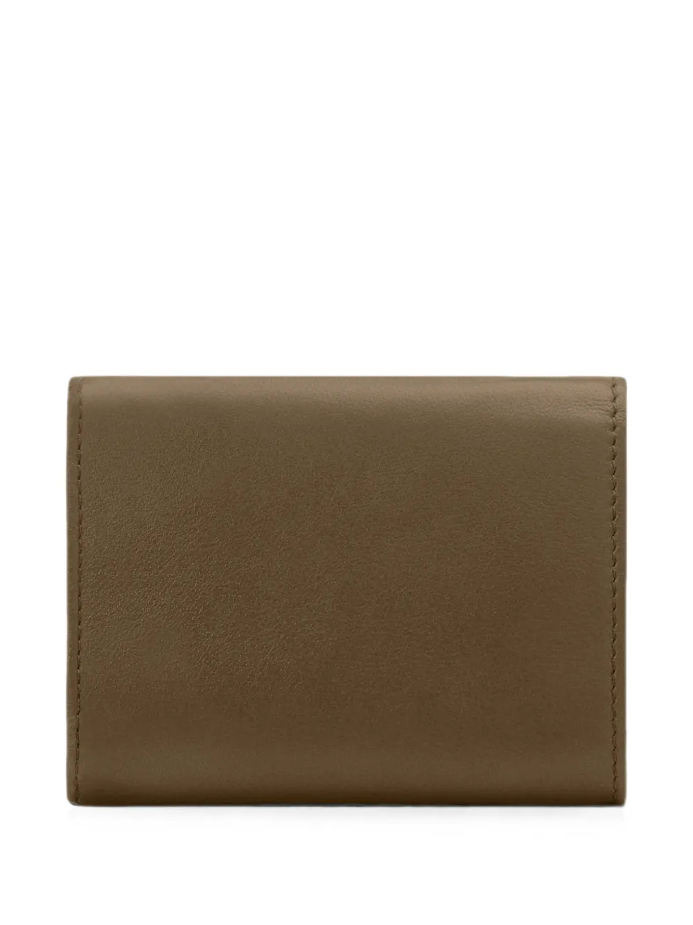 AMI Paris cowhide leather trifold wallet Bruin