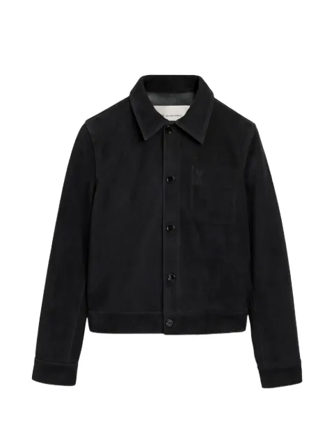 AMI Paris Ami de Coeur Wildlederjacke mit Prägung