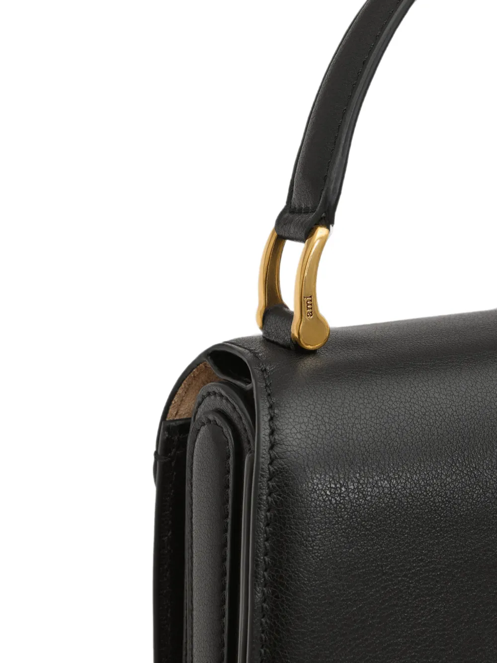 AMI Paris Leren Paris tas Zwart