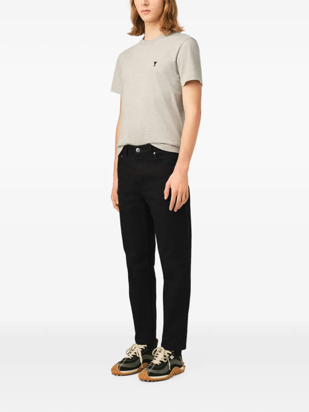 AMI Paris Katoenen jeans met toelopende pijpen Zwart