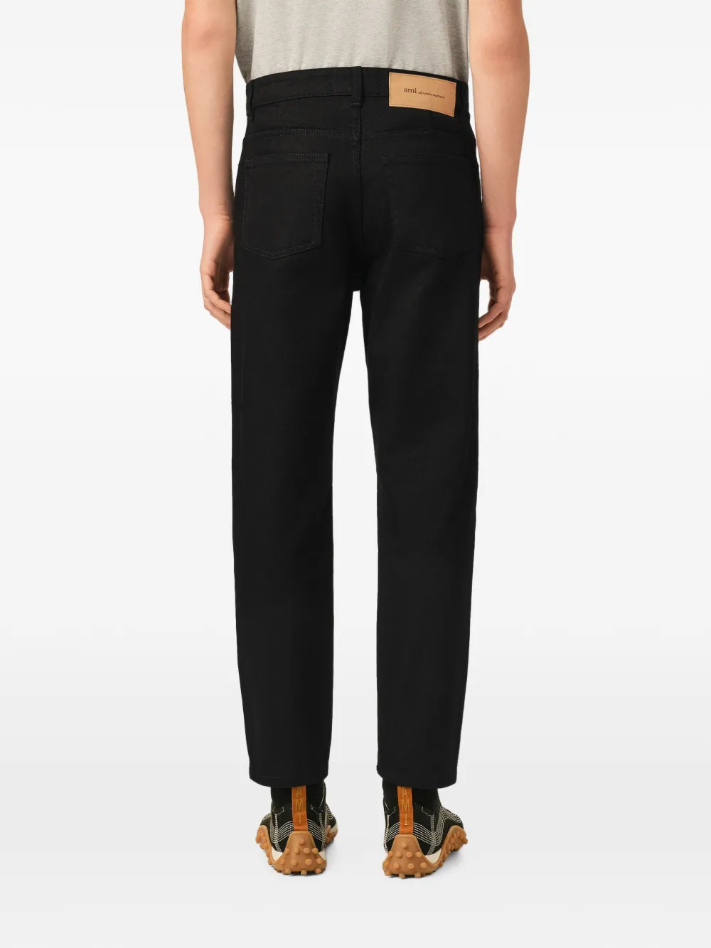AMI Paris Katoenen jeans met toelopende pijpen Zwart