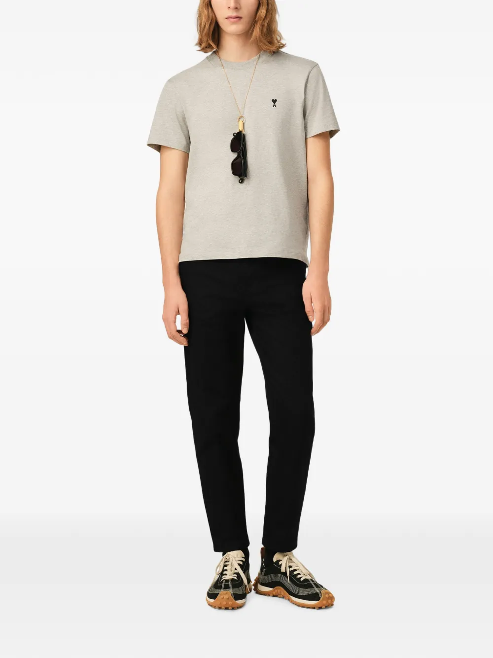AMI Paris Katoenen jeans met toelopende pijpen Zwart