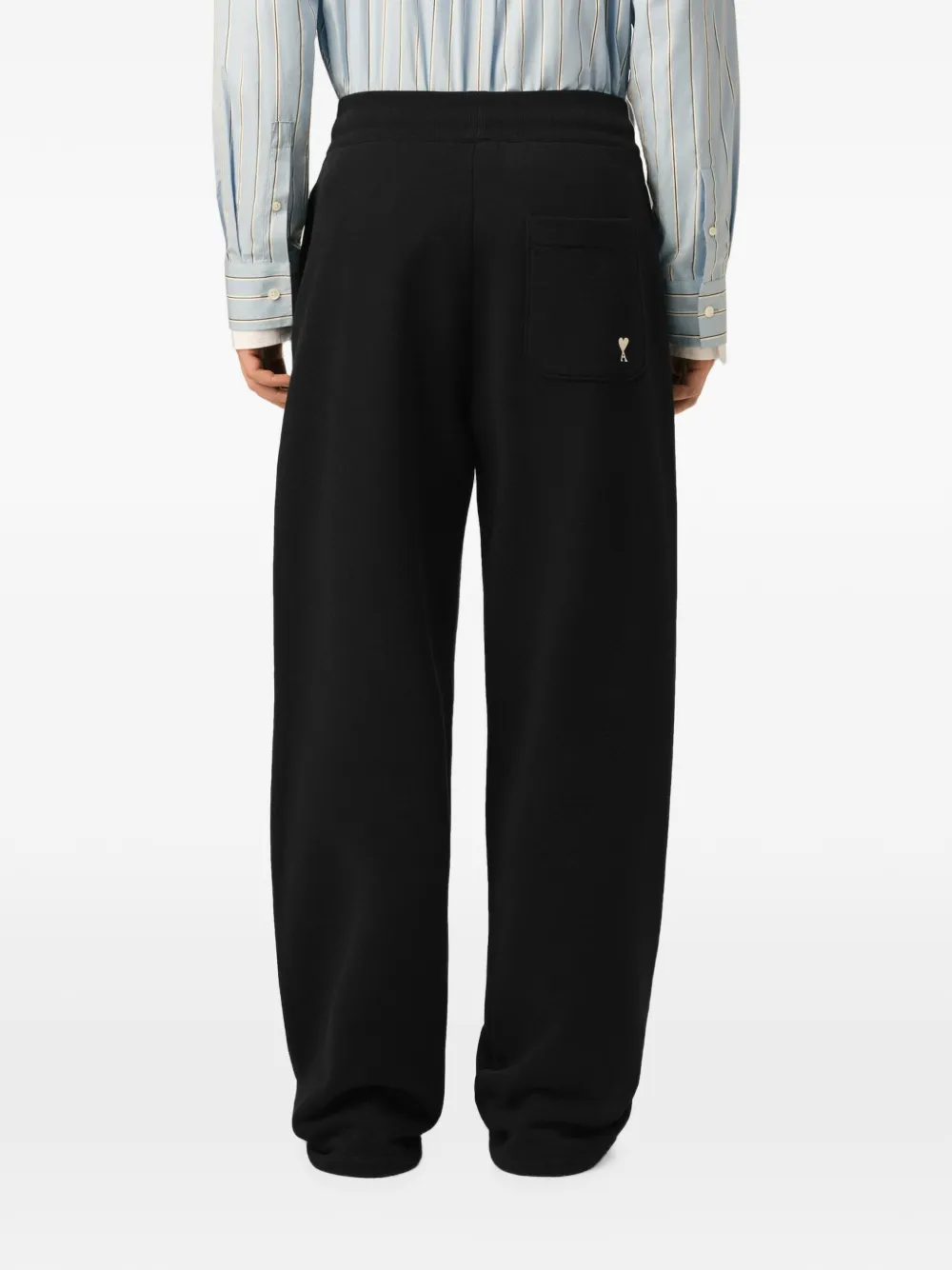 AMI Paris Katoenen trainingsbroek met Ami de Coeur Zwart