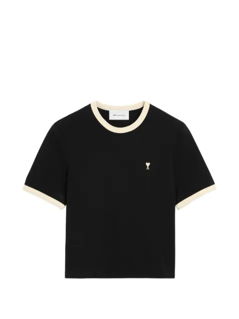 AMI Paris contrasted cotton T-shirt with Ami de Coeur