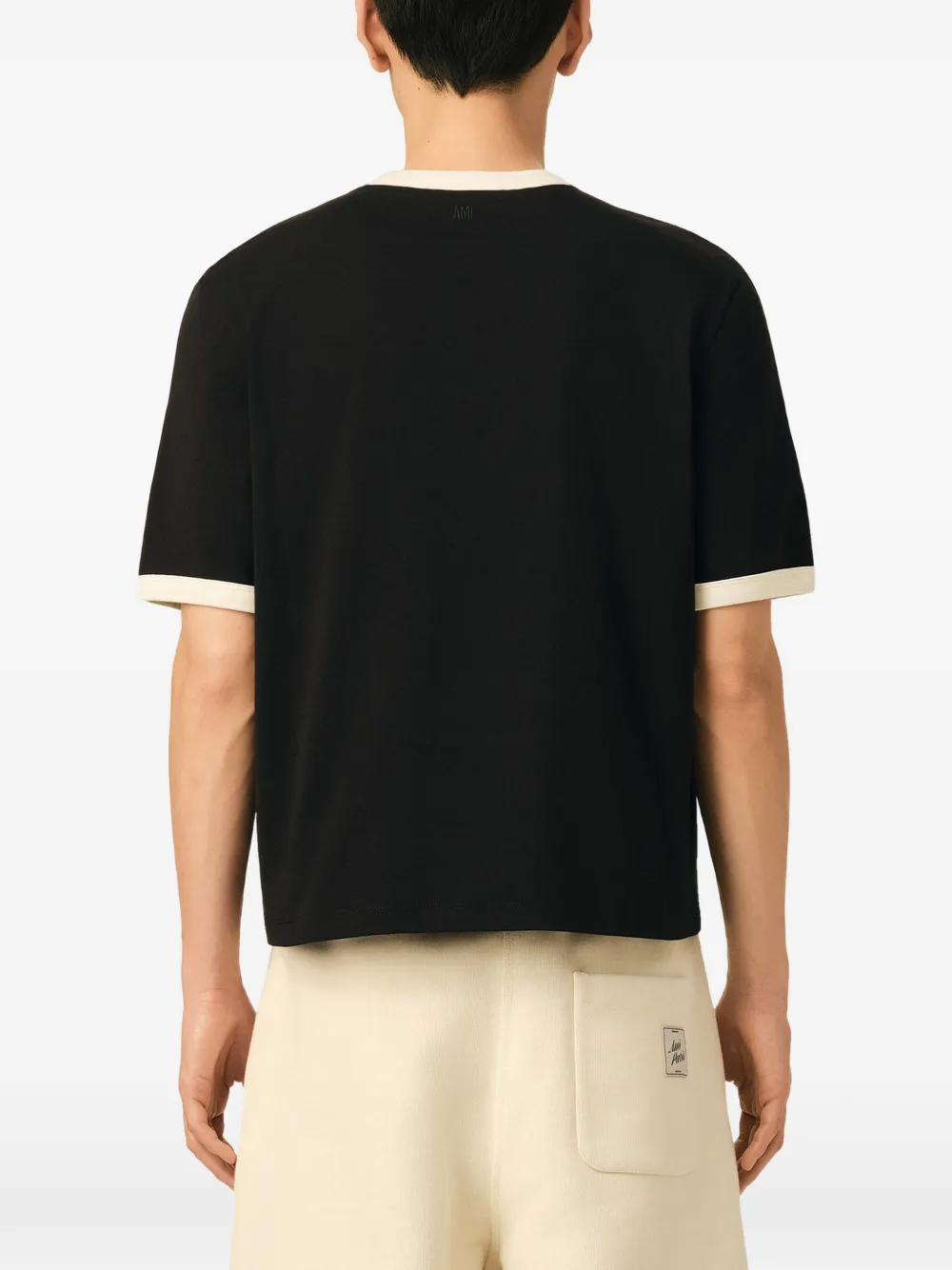 AMI Paris Katoenen T-shirt met Ami de Coeur Zwart