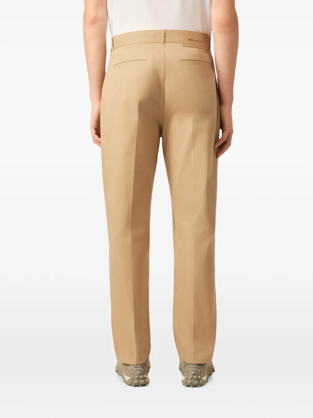 AMI Paris Parijse katoenen broek Beige