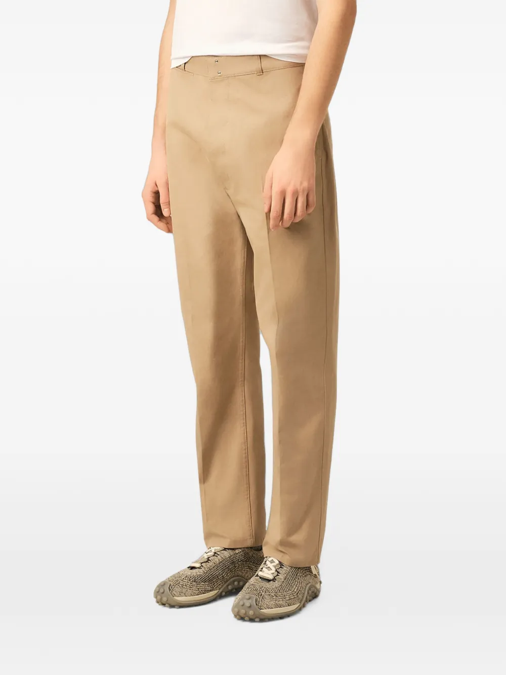 AMI Paris Parijse katoenen broek Beige