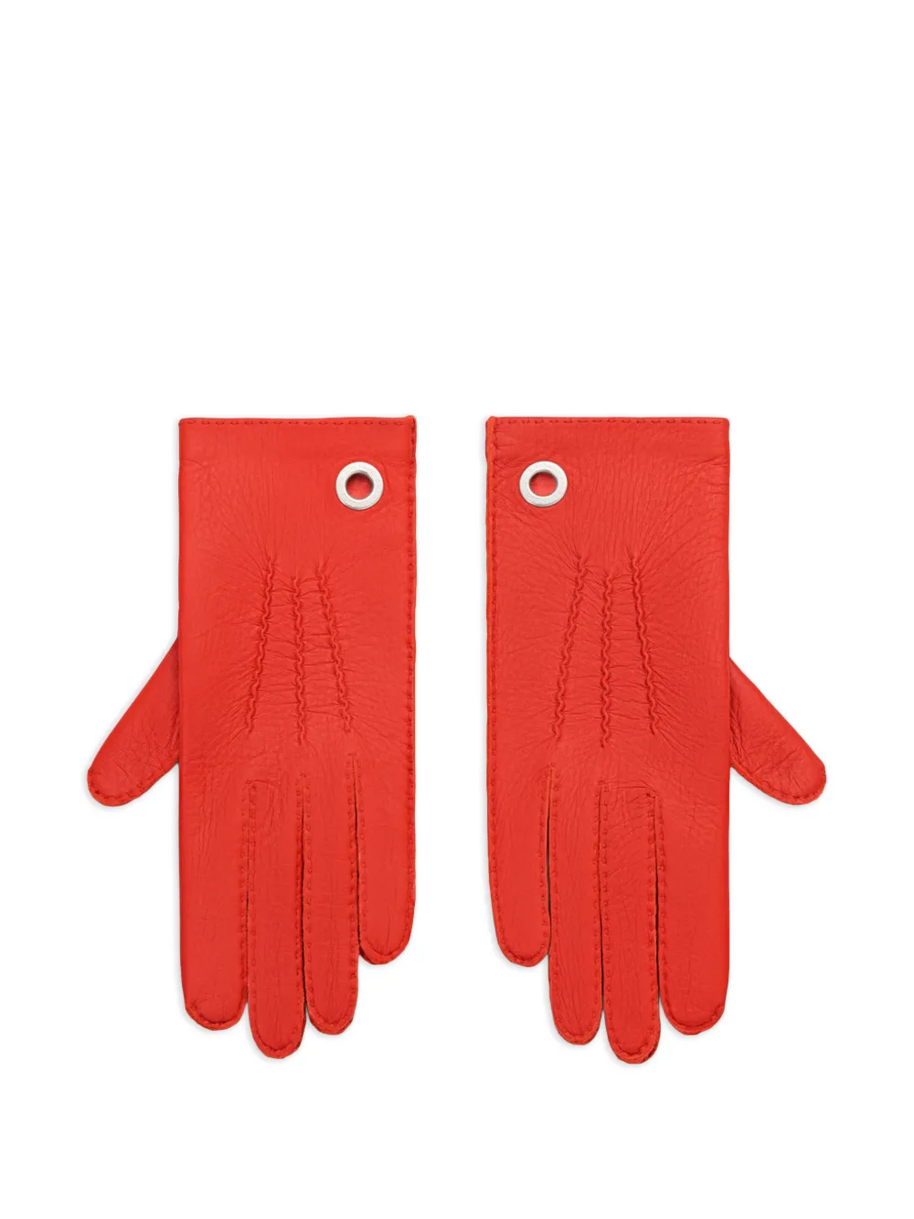 AMI Paris Guanti in pelle pieno fiore - Rosso
