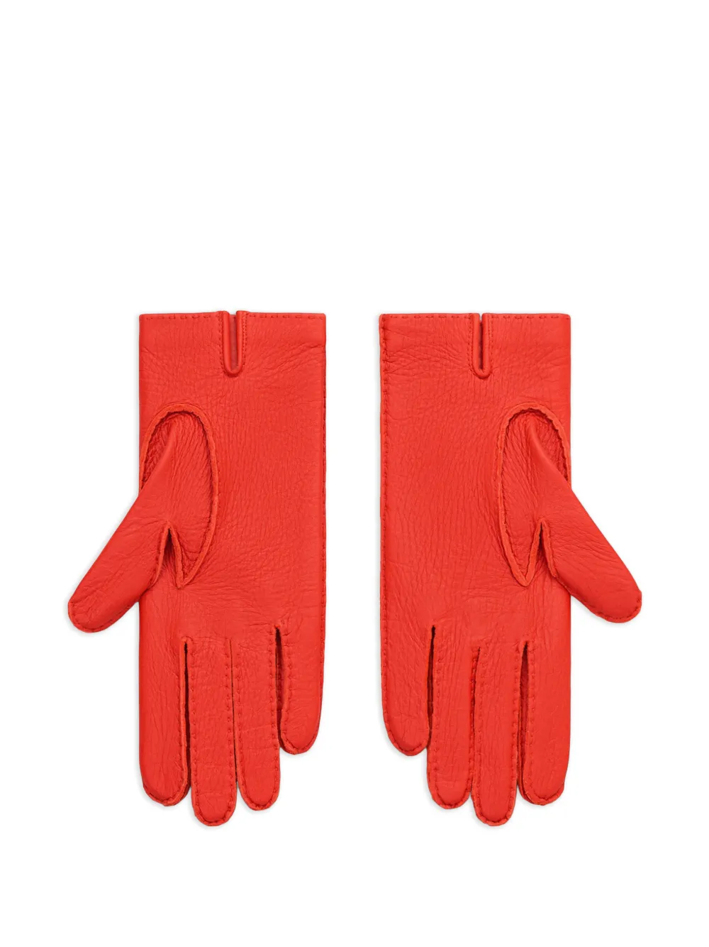 AMI Paris Leren handschoenen met textuur Rood