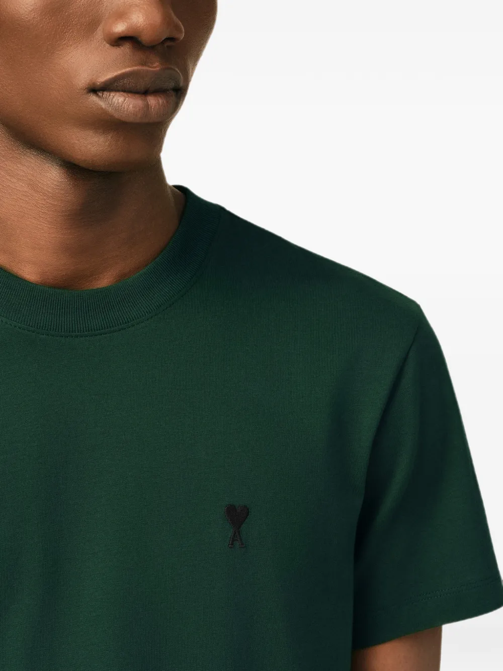 AMI Paris T-shirt met logo Groen