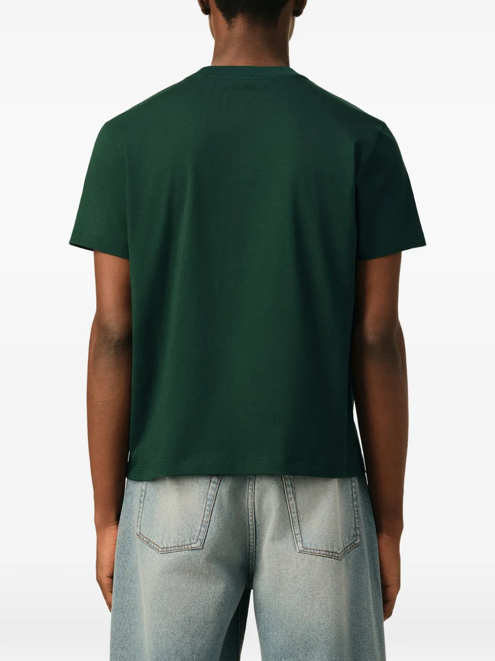 AMI Paris T-shirt met logo Groen