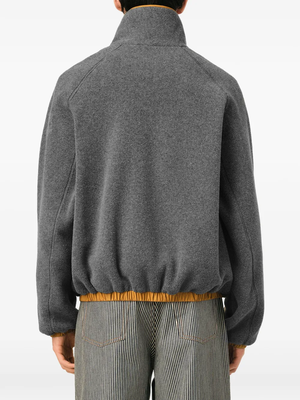 AMI Paris fleece vareuse sweatshirt met Ami patch Grijs