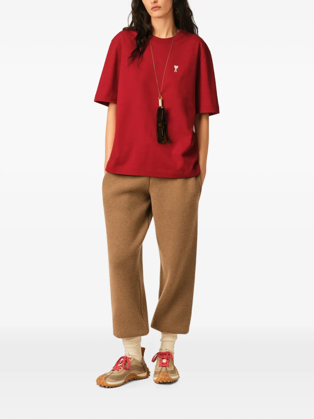 AMI Paris Place Des Victoires T-shirt Rood