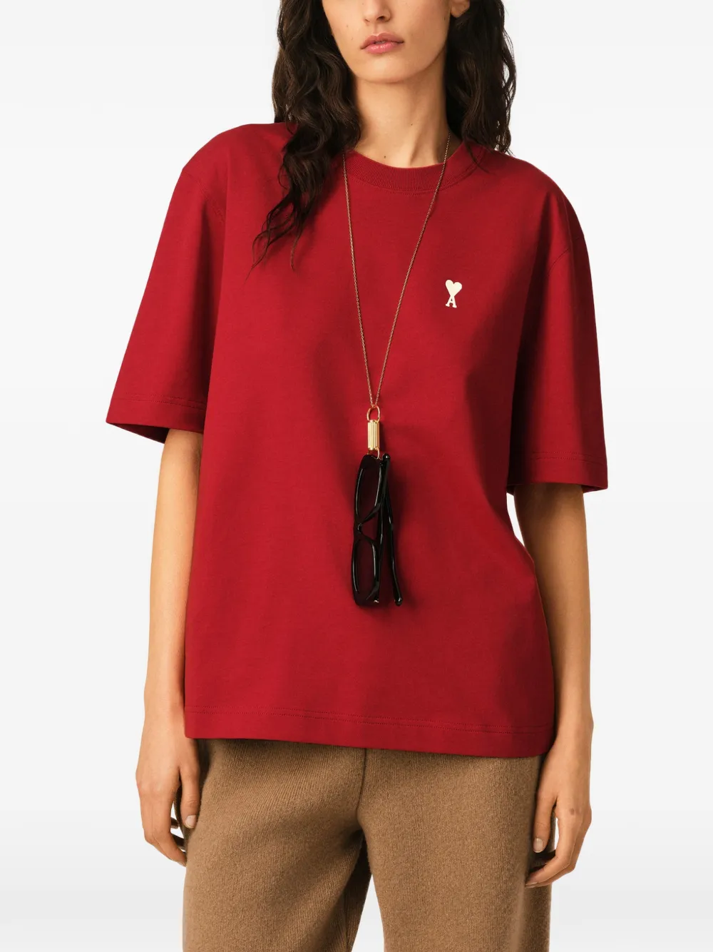 AMI Paris Place Des Victoires T-shirt Rood