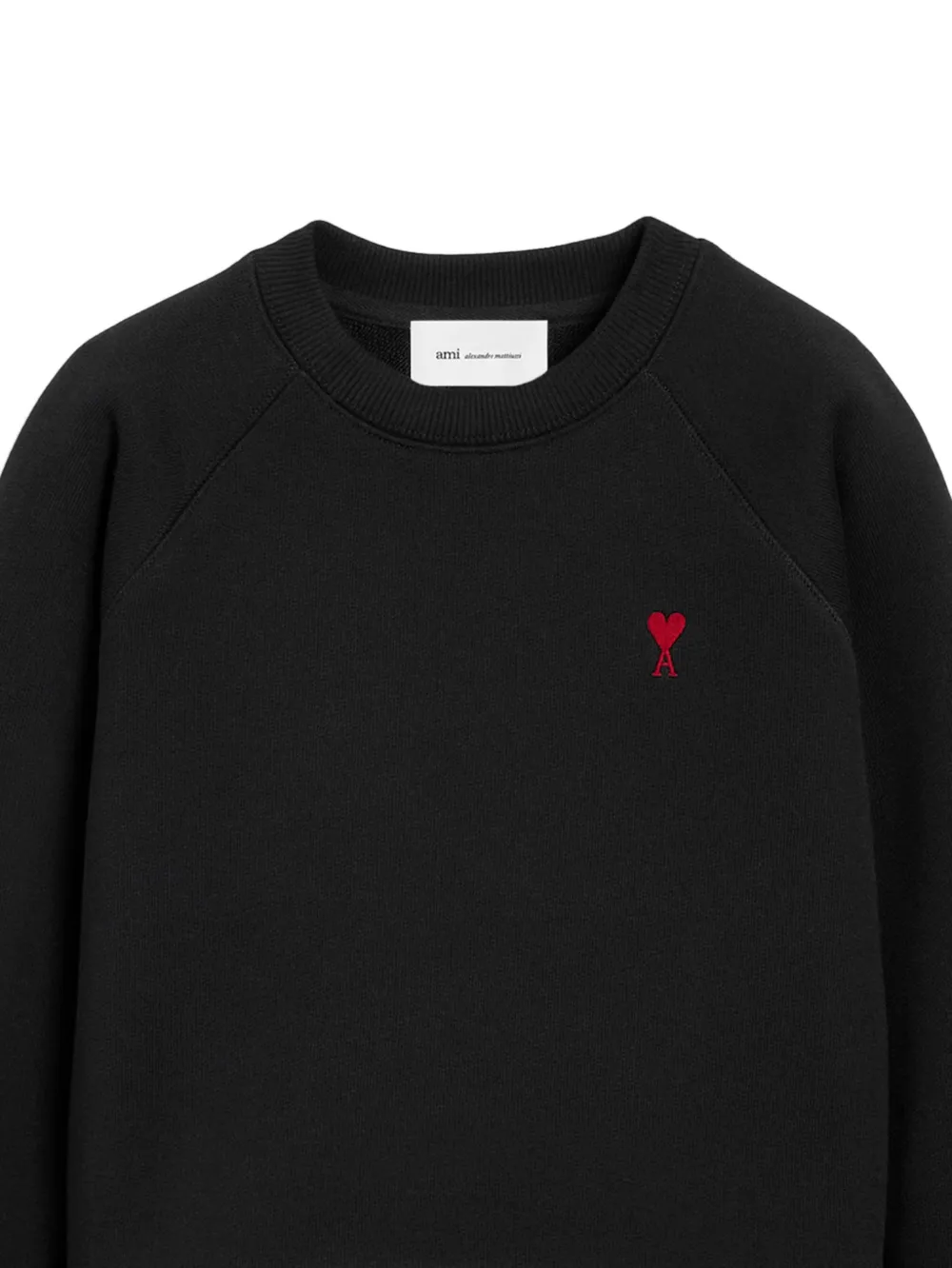 AMI Paris Katoenen sweater met Ami de Coeur Zwart