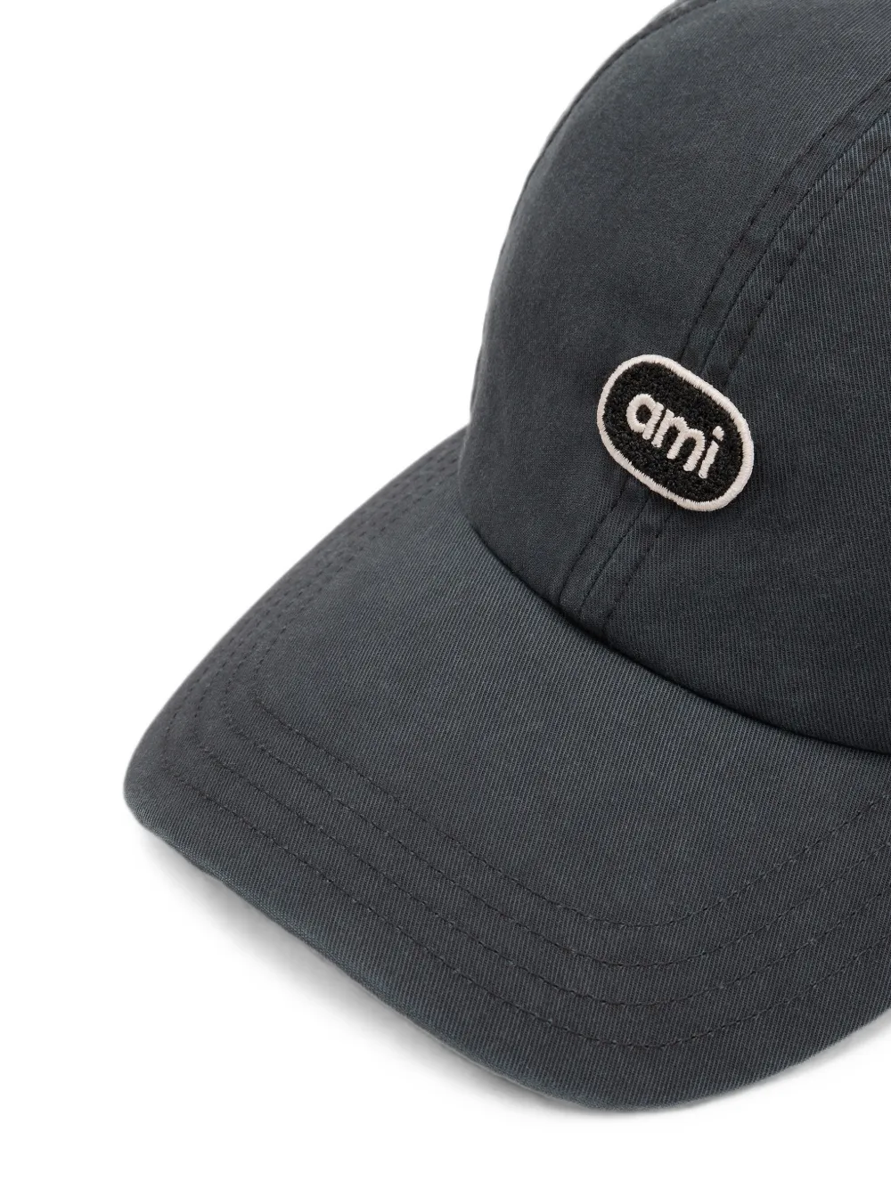 AMI Paris Katoenen pet met Ami-patch Grijs