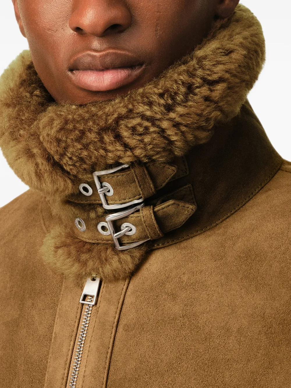AMI Paris Lammy pilotenjack Bruin