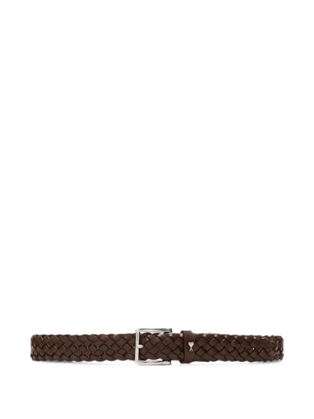 AMI Paris braided Paris Paris cow leather belt 30mm - Brown