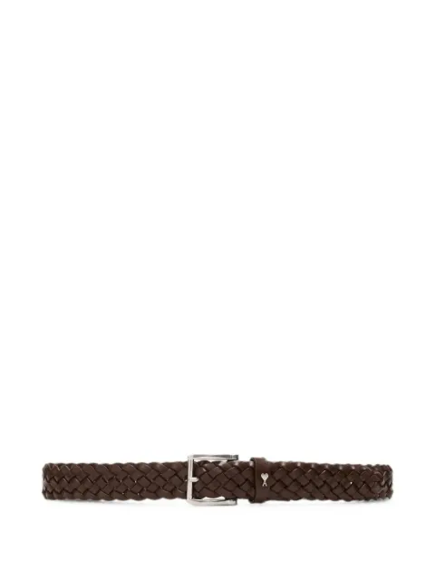 AMI Paris braided Paris Paris cow leather belt 30mm
