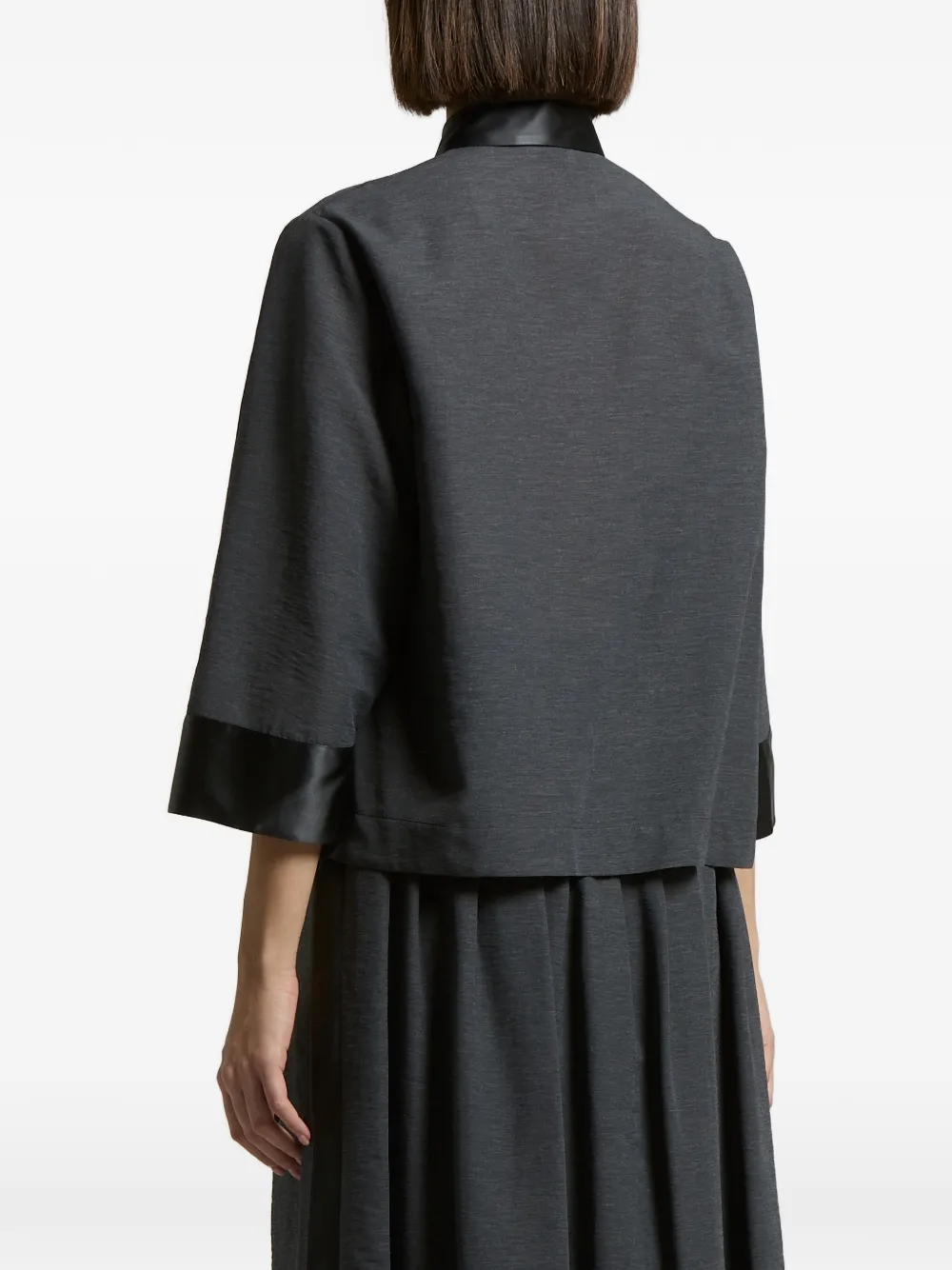 Peserico Blouse met satijnen afwerking Grijs